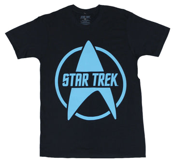 Star Trek Mens T-Shirt - Simple Star Fleet Logo and Star Trek Word Image