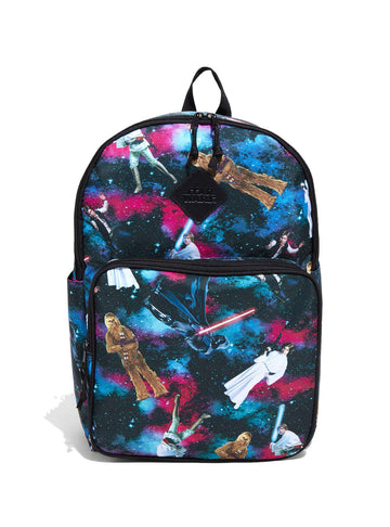 Star Wars Characters Galaxy Print Backpack