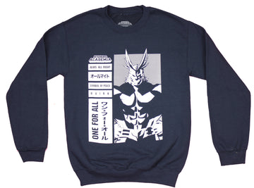 My Hero Academia Mens Crewneck Sweatshirt - All Might Stat Print Box Image