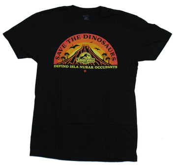 Jurassic Park Mens  T-Shirt - Save the Dinosaurs Defend Island Nubar