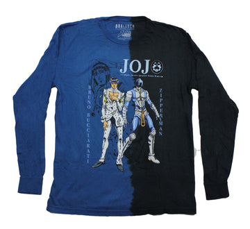 Jojo's Bizarre Adventure Mens Long Sleeve T-Shirt -Bruno & Zipper Split