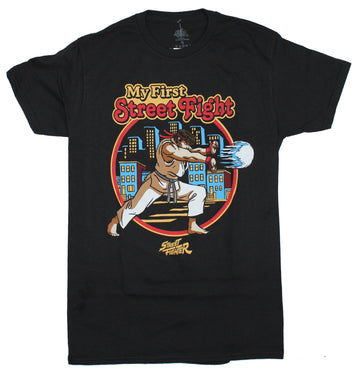 Street Fighter Mens T-Shirt - My First Street Fight Circle Image