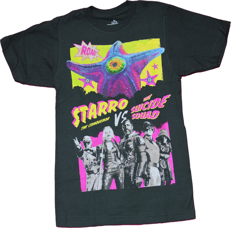 Suicide Squad Mens T-shirt - Starro vs Squad Poster Image - Inmyparentsbasement.com