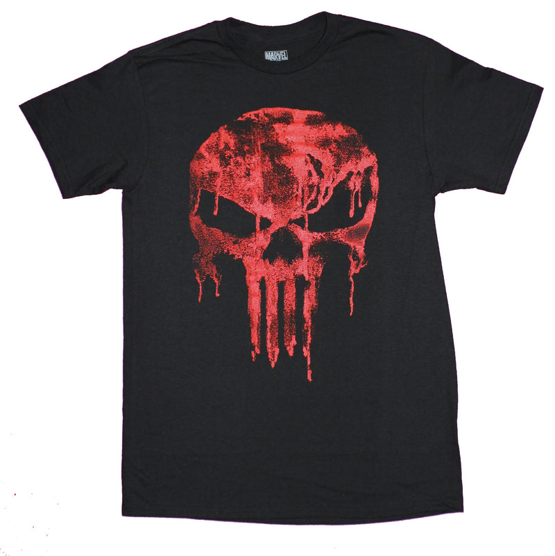 The Punisher Mens T-Shirt - Skull Logo Dripping Red Image - Inmyparentsbasement.com