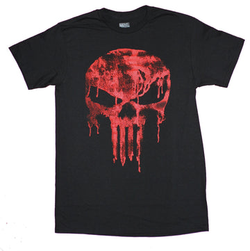 The Punisher Mens T-Shirt - Skull Logo Dripping Red Image