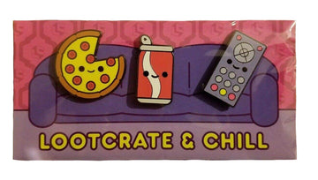 Loot Crate and Chill Pin Set Kawaii Pin Set Lootcrate Exclusive