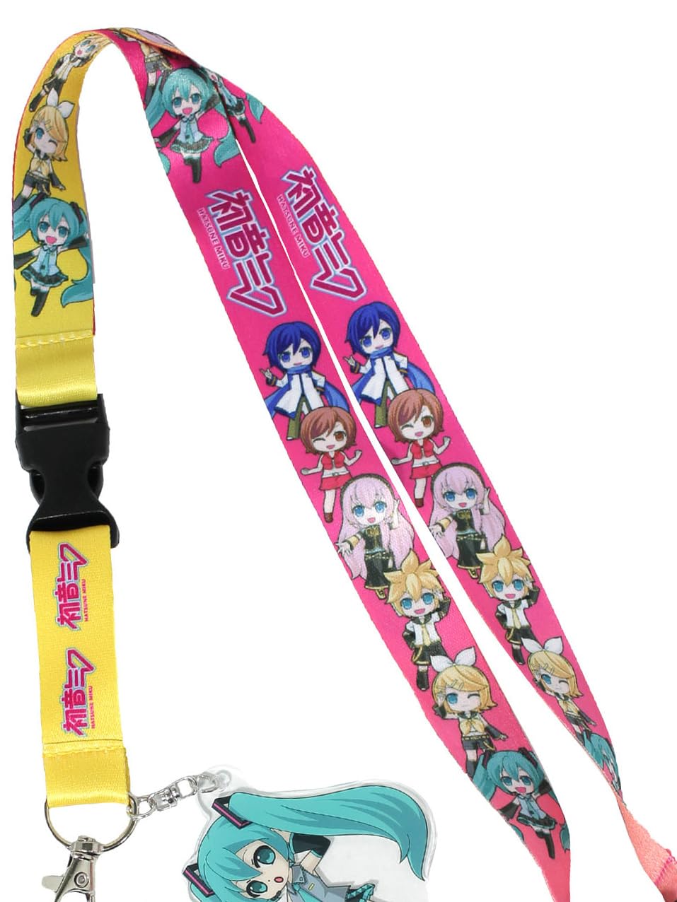 Hatsune Miku Crypton Voice ID Badge Holder Breakaway Lanyard w/Acrylic Charm