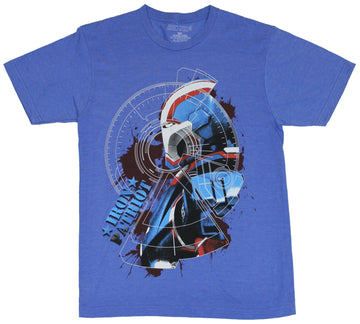 Iron Man 3 (Marvel Comis) Mens T-Shirt - Super Patriot Targeted Portrait