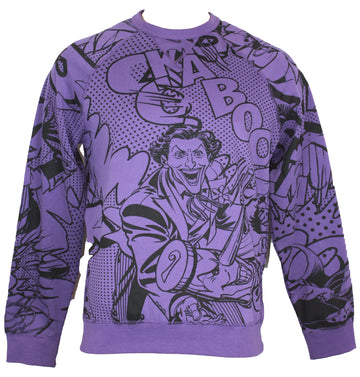 Batman (DC Comics) Crew Neck Sweatshirt -  Mallet Wielding Laughing Joker Pics