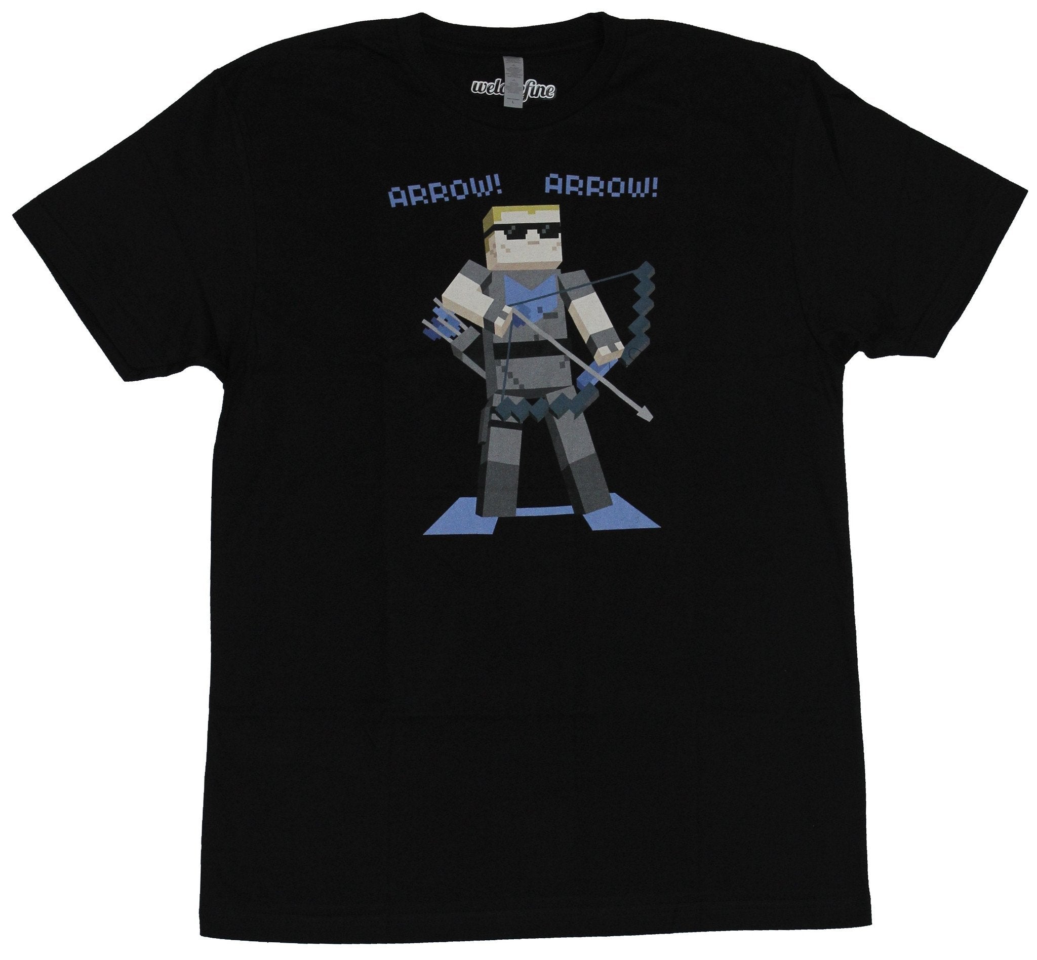 Hawkeye Avengers Mens T-Shirt - Arrow  Pixel Block Styled Image