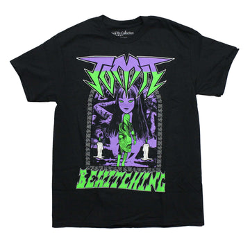 Junji Ito Mens T-Shirt - Tomie Standing Between Bewitching Portrait on Back