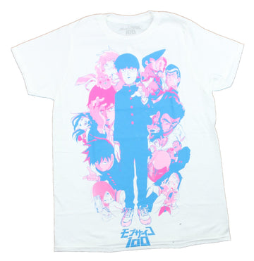 Mob Psycho 100 Mens T-Shirt - Blue Tinted Mob Psycho Surrounded