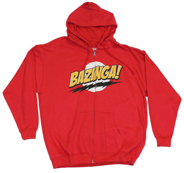 The Big Bang Theory (CBS Hit Comedy) Mens Zip Up Hoodie Sweatshirt - "Bazinga!"