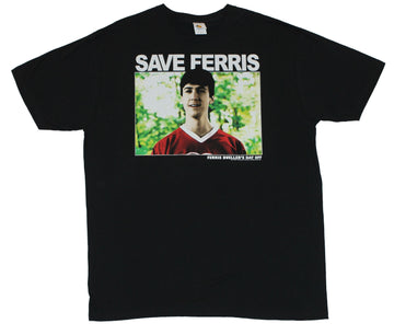 Ferris Buellers Day Off Mens T-Shirt  - Cameron Fry Photo Image on Black