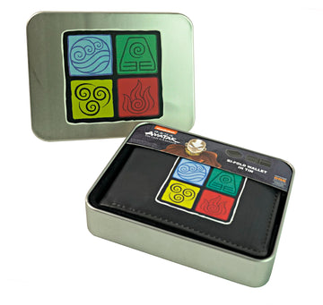 Nickelodeon's Avatar the Last Air Bender 4 Elements Wallet W/ Decorative Case