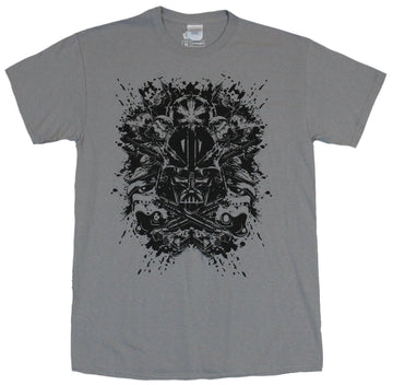 Star Wars  Mens T-Shirt -Inkblot Style Darth Vader Crossed Saber Image