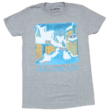 Harry Potter Mens T-Shirt  -  Hogsmeade Snowy Stylized Image
