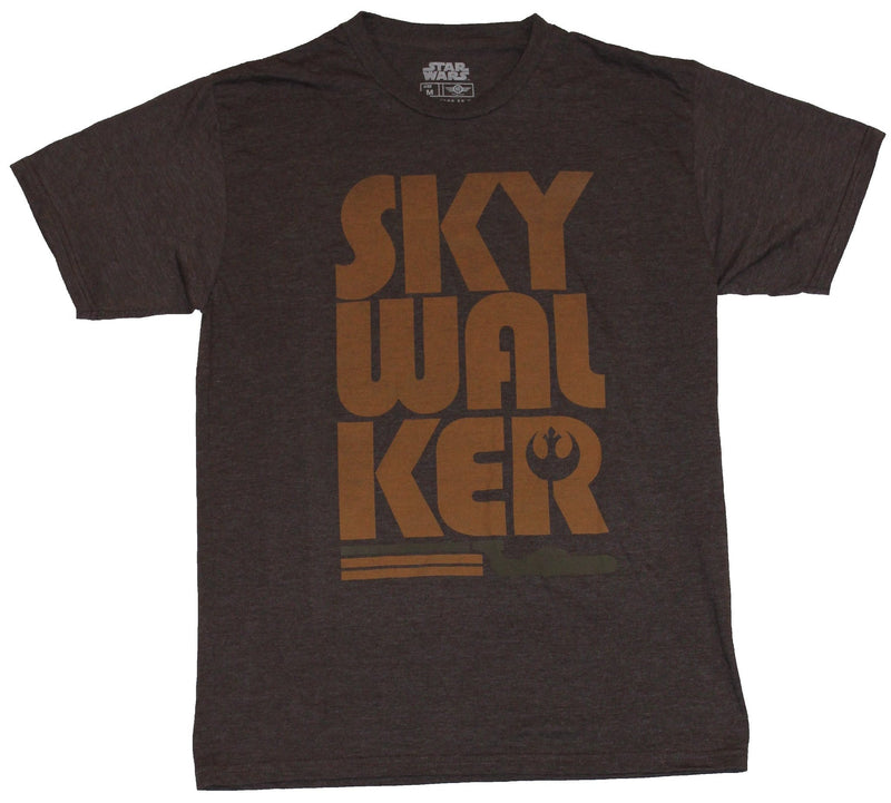 Star Wars Mens T-Shirt - Skywalker Big Letter Landspeeder Logo Image - Inmyparentsbasement.com