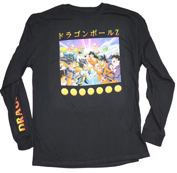 Dragon Ball Z Mens Long Sleeve T-Shirt - Giant Battle All the Big Guns