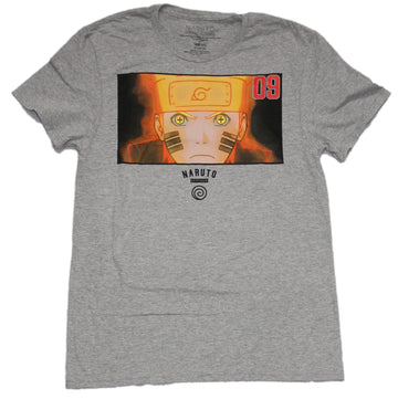 Naruto Shippuden Mens T-Shirt - Glowing Yellow Face box