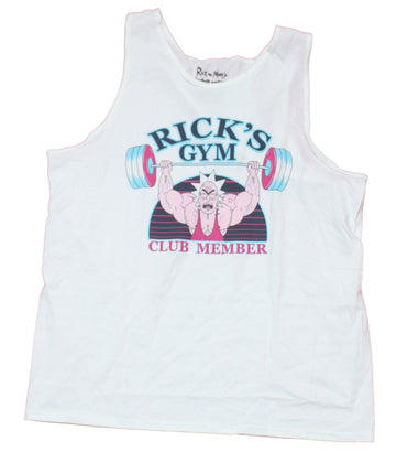 Rick & Morty Mens Tank Top - Rick's Gym Club Member Image