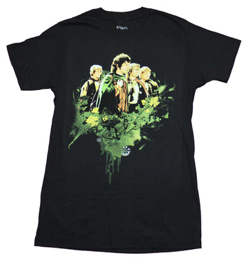 Lord of the Rings Mens T-Shirt - The hobbits Frodo Samwise and More Forest Splash