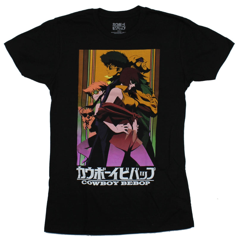 Cowboy Bebop Mens  T-Shirt -  Colorful Character Cast Image Box - Inmyparentsbasement.com