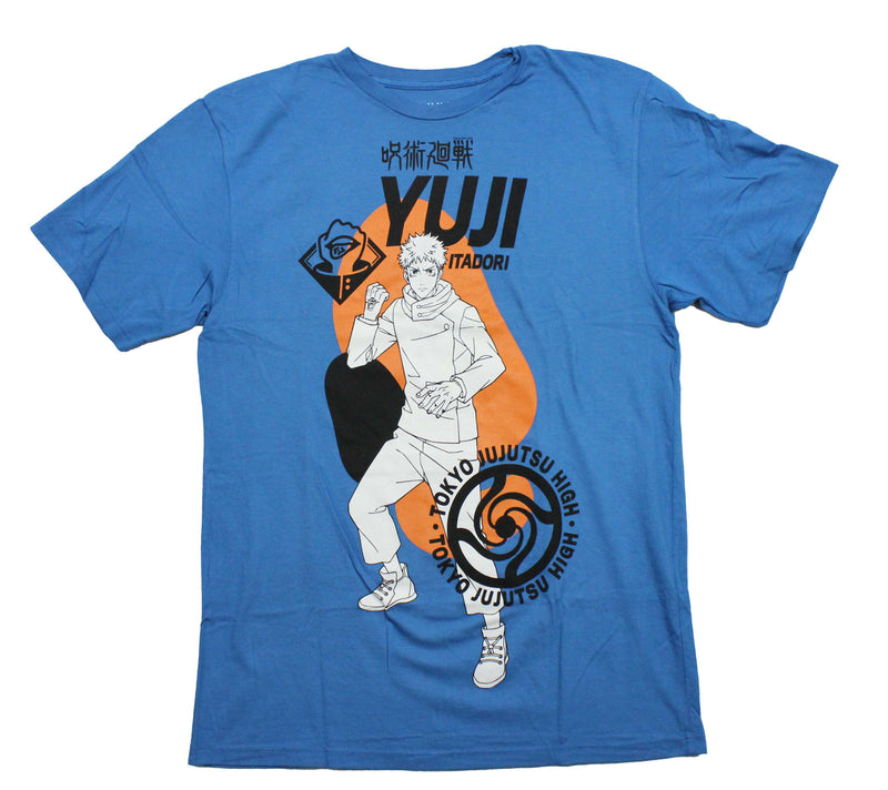 Jujutsu Kaisen Mens T-Shirt - Yuji Itadori Jujutsu High Symbol - Inmyparentsbasement.com