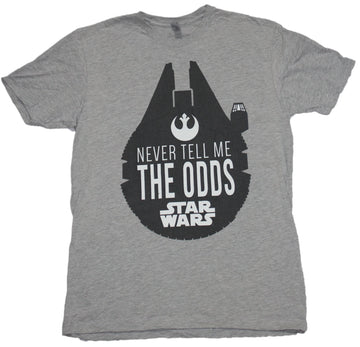 Star Wars Mens T-Shirt -Never Tell Me the Odds