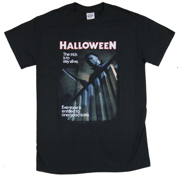 Halloween Mens T-Shirt - Trick Is to Stay Alive Poster