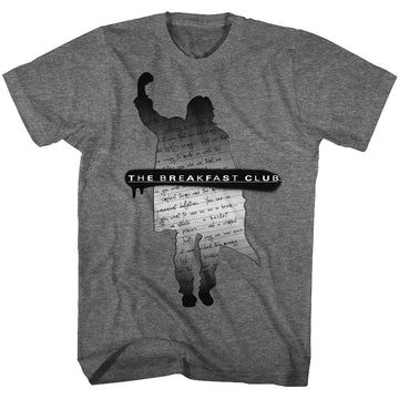 Breakfast Club Mens S/S T-Shirt - Silhouette Note - Heather Graphite Heather