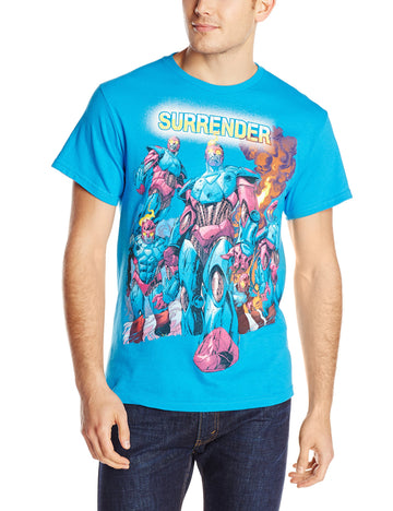 X-Men (Marvel Comics) Mens T-Shirt - Sentinels Demand Surrender Attacking Image