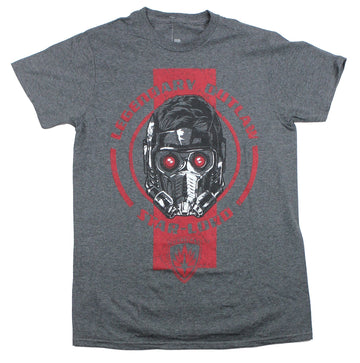 Guardians of The Galaxy Mens T-Shirt - Legendary Outlaw Starlord Circle Head Image
