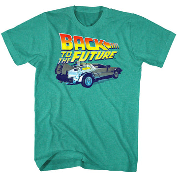 Back To The Future Mens S/S T-Shirt - Kids Dig It - Heather Mahi Heather