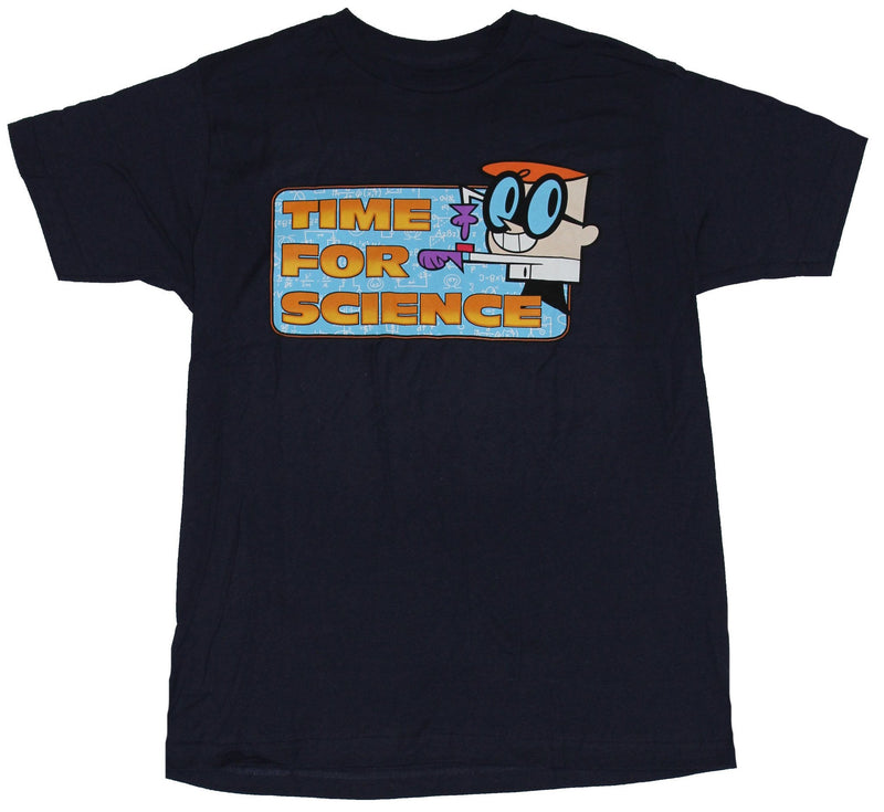 Dexter's Laboratory Mens T-Shirt - Time For Science Button Pushing Dexter Image