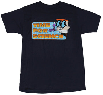 Dexter's Laboratory Mens T-Shirt - Time For Science Button Pushing Dexter Image