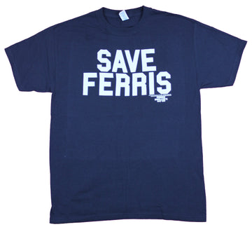 Ferris Bueller's Day Off  Mens T-Shirt  - Save Ferris Solid Whit Print