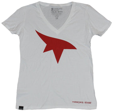 Mirror's Edge Girls Juniors T-Shirt - Red Eye Mark Logo Image
