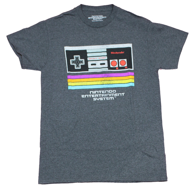 Nintendo Mens T-Shirt - NES Rainbow Classic Entertainment System Controller