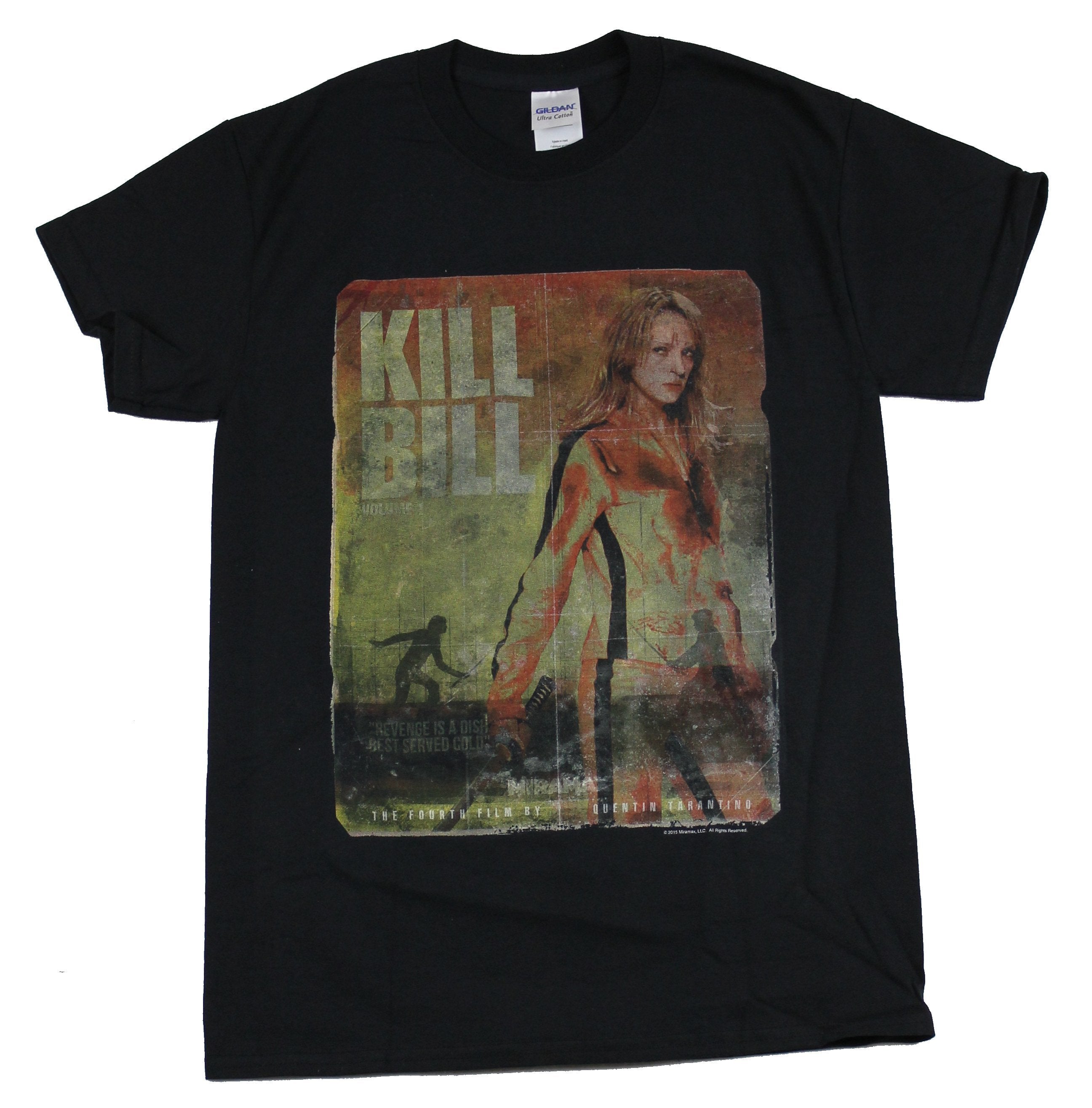 Kill Bill Mens T-Shirt - Distressed Blood Splattered Poster Image