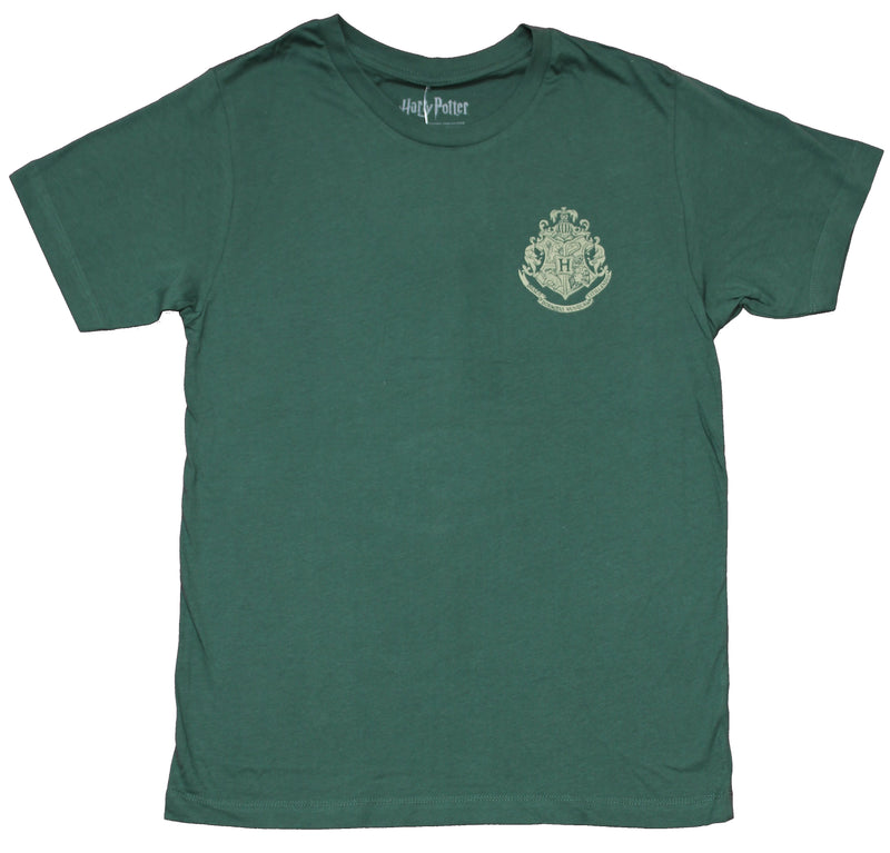 Harry Potter Mens T-Shirt - Hogwarts Lapel Hogwarts Stylized Map Back
