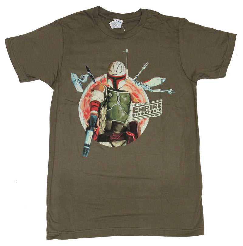 Star Wars Mens T-Shirt - Fancy Boba Fett in Empire Strikes Back Circle Image - Inmyparentsbasement.com