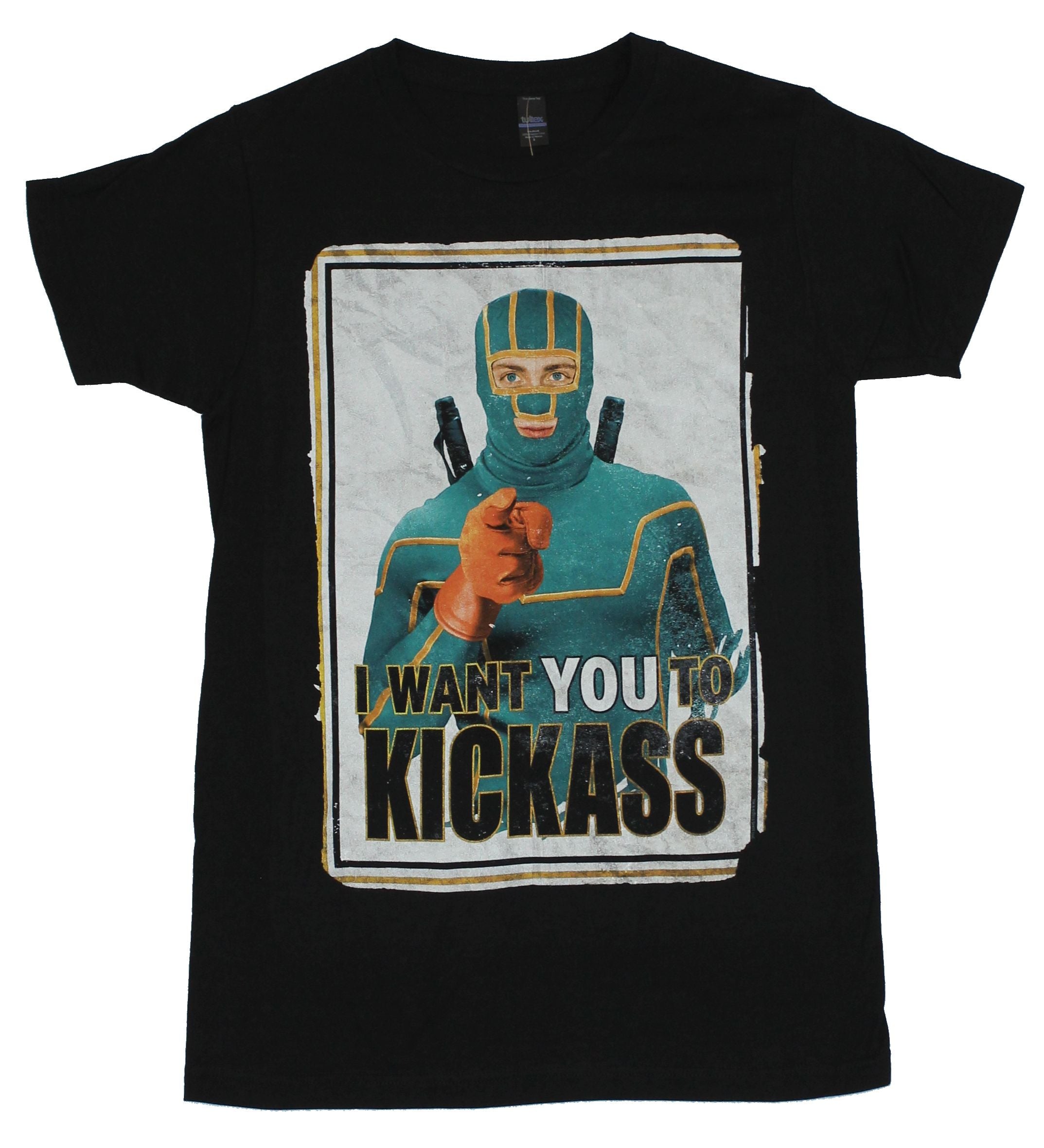 Kick Ass Mens T-Shirt -  "I Want You To Kick Ass" Pointing Image