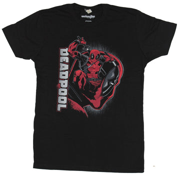 Deadpool (Marvel Comics) Mens T-Shirt - Jumping Charge Deadpool Inside of Head