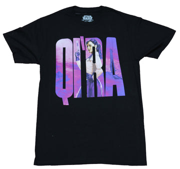 Star Wars Solo Mens T-Shirt - Qi'ra Holding Gun In Purple Name