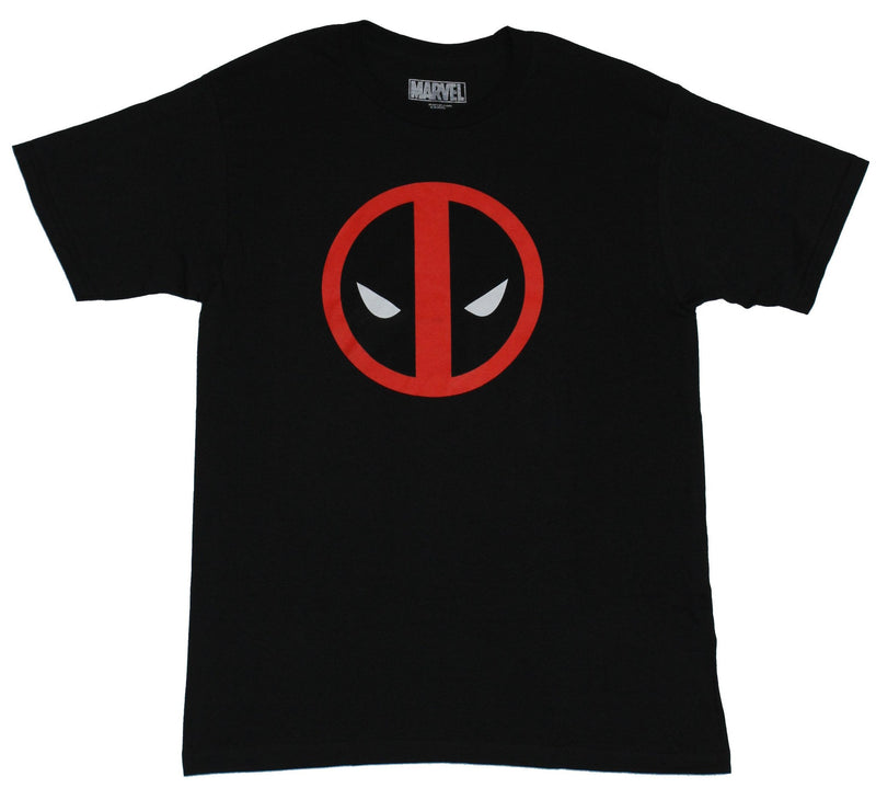 Deadpool (Marvel Comics) Mens T-Shirt - Classic Slanted White Eye Logo