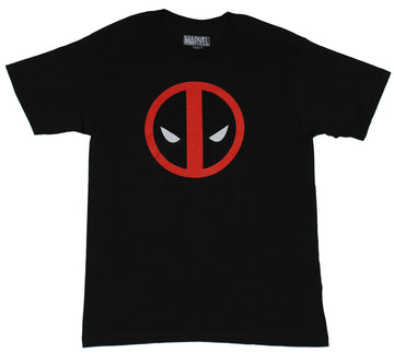 Deadpool (Marvel Comics) Mens T-Shirt - Classic Slanted White Eye Logo