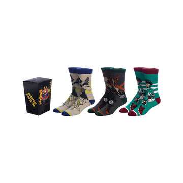My Hero Academia 3 Pack Novelty Boxed Crew Sock