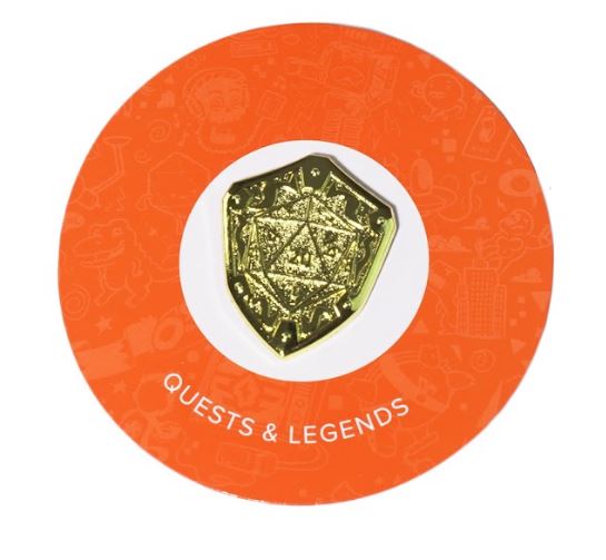 Rare Discontinued Loot Crate 2018 Quests & Legends D20 20 Sided Die Enamel Pin