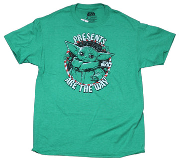 Star Wars The Mandalorian Mens T-Shirt - Presents Are The Way Grogu Image